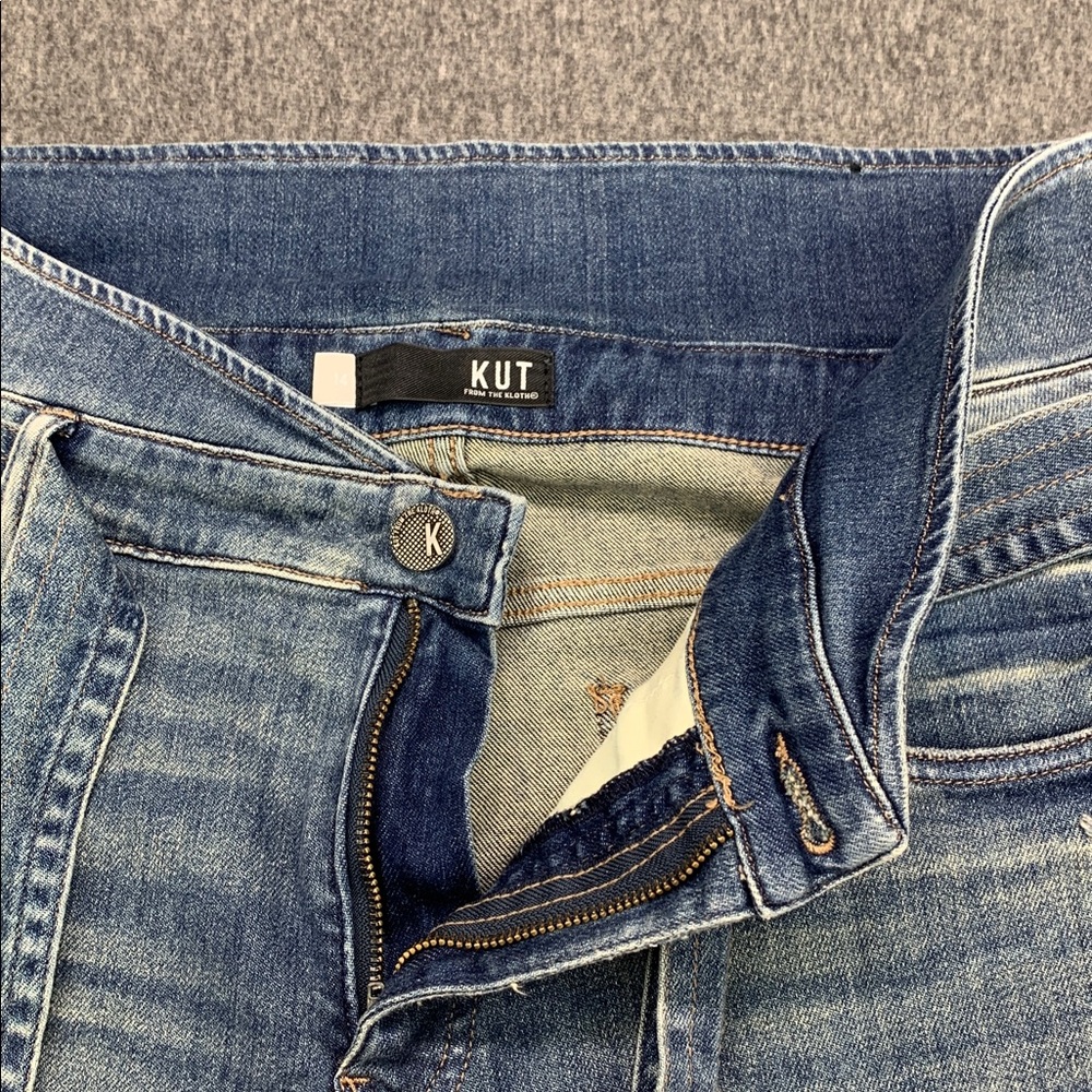 KUT Fab Ab Wide Leg High Rise Women's Blue Jeans - Size 14 (34x30) - Picture 3 of 11
